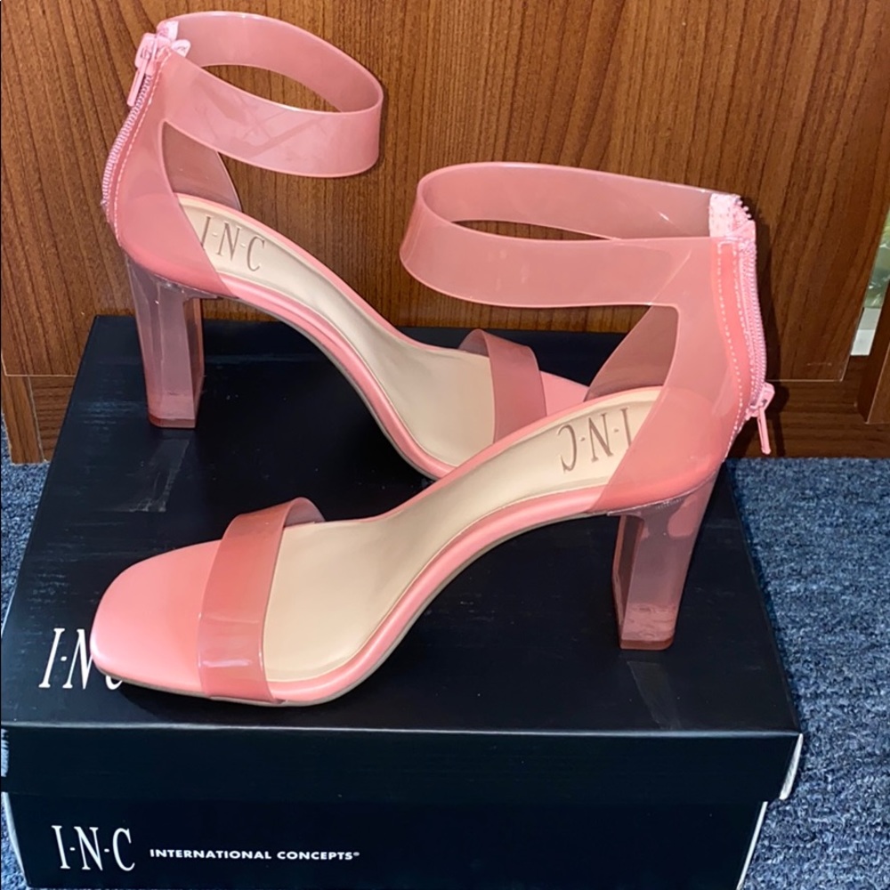 Stunning pink vinyl heels. Brand new with box